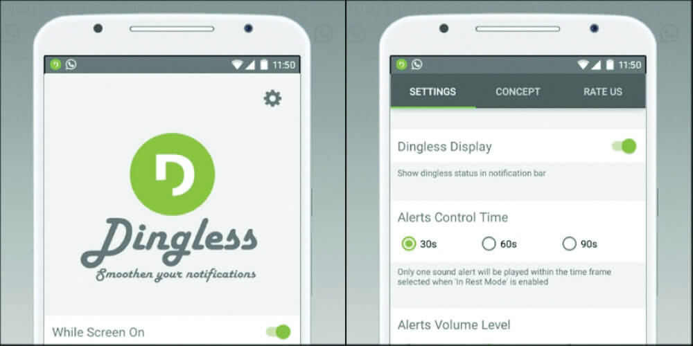 تطبيق Dingless تطبيق Dingless