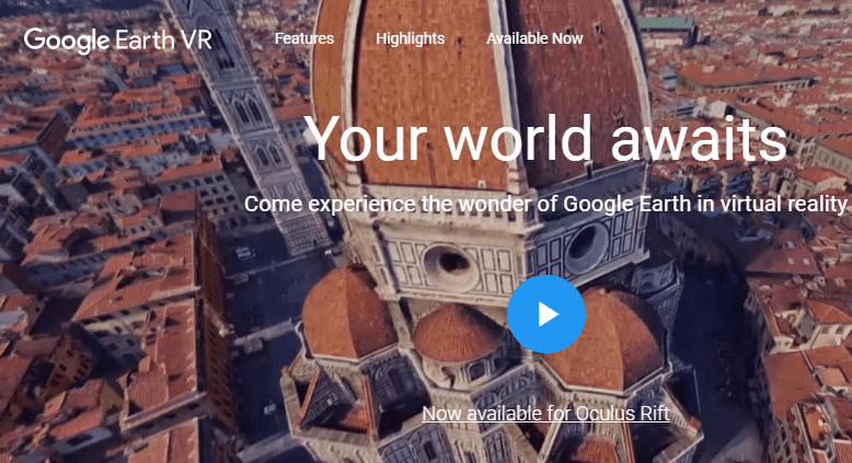 تطبيق Google Earth VR تطبيق Google Earth VR
