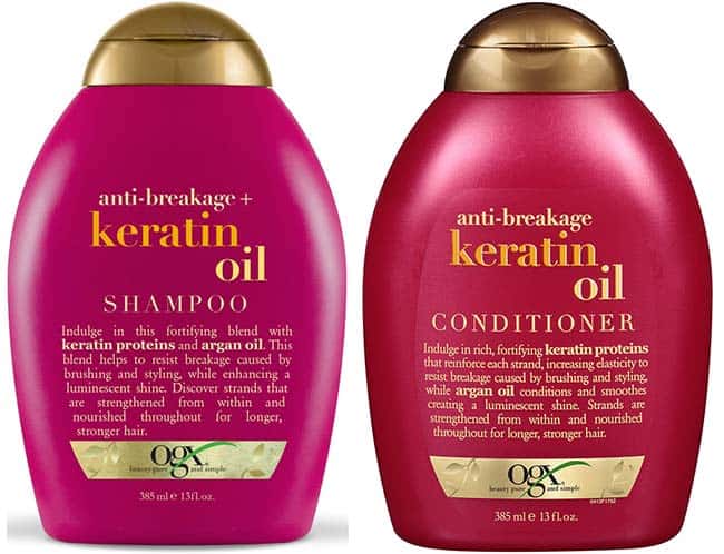 OGX Anti-Breakage Keratin Oil Shampoo & Conditioner افضل شامبو للشعر المعالج بالبروتين