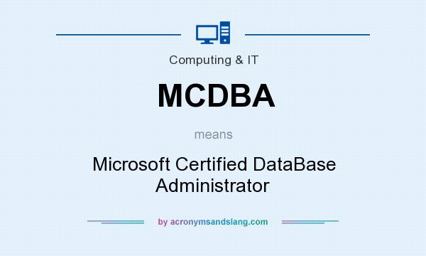 شهادة mcdba وكيفية الحصول عليها من المملكة شهادة mcdba وكيفية الحصول عليها من المملكة