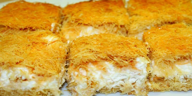 كيفية عمل الكنافة بالقشطة طريقة عمل الكنافة بالقشطة بالصور خطوة خطوة